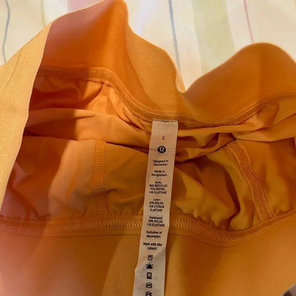 Lululemon court rival skirt pink orange print - Picture 2 of 2